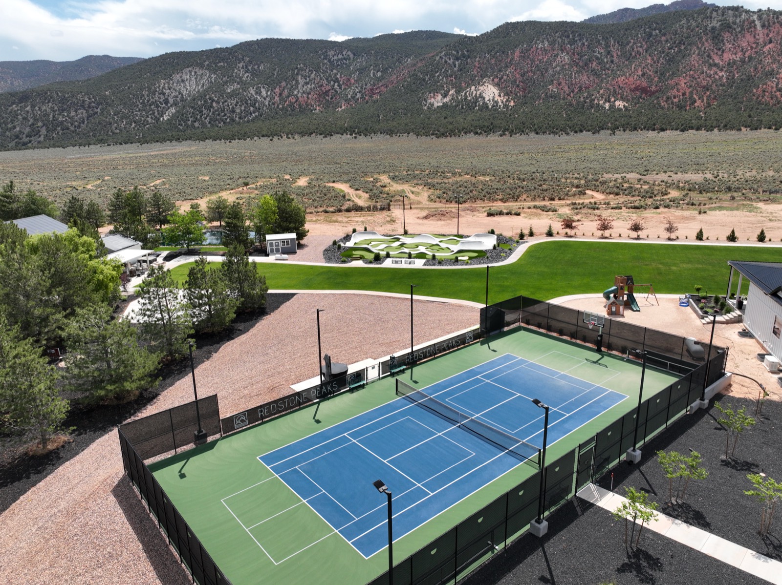 Aerial view of Redstone Peaks property in Parowan, Utah
